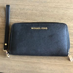 Michael Kors Black Wristlet Wallet